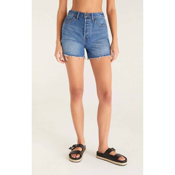 Z SUPPLY-CLASSIC HI-RISE DENIM SHORT VINTAGE INDIGO